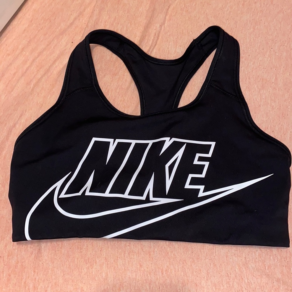 Black & White Nike Sports Bra